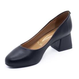 Sapato Salto Medio Vizzano Feminino Preto