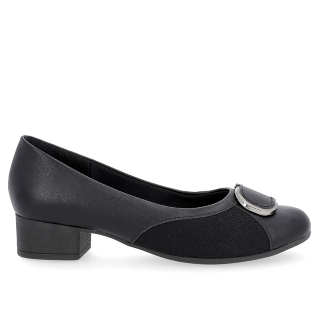 Sapato Salto Usaflex Feminino Preto