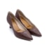 Sapato Scarpin Salto Baixo Lu Rezende Feminino Chocolate