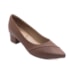 Sapato Scarpin Salto Baixo Usaflex Feminino Canela