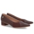 Sapato Scarpin Salto Baixo Usaflex Feminino Pinhao