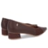 Sapato Scarpin Salto Baixo Usaflex Feminino Pinhao
