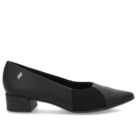 Sapato Scarpin Salto Baixo Usaflex Feminino Preto