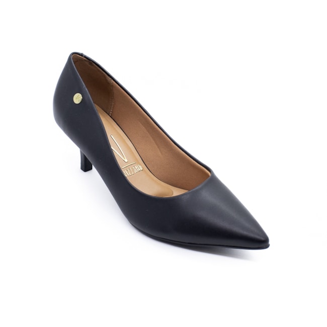 Sapato Scarpin Salto Baixo Vizzano Feminino Preto