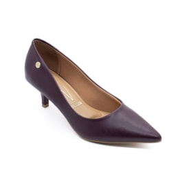 Sapato Scarpin Salto Baixo Vizzano Feminino Vinho