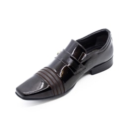 Sapato Social Bico Fino Jota Pe Masculino Verniz Café Treviso