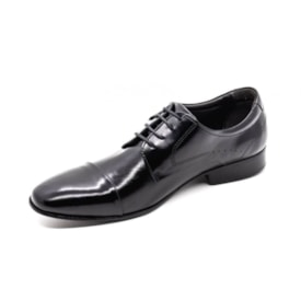 Sapato Social Bico Largo Democrata Masculino Preto