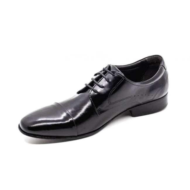 Sapato Social Bico Largo Democrata Masculino Preto