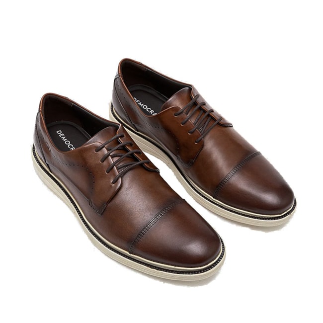Sapato Social Metropolitan Bay Democrata Masculino Tan