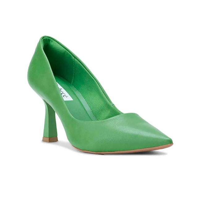 Scarpin Salto Alto Taça Bebecê Feminino Verde