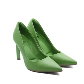 Scarpin Salto Baixo Lu Rezende Feminino Verde Folha