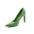 Scarpin Salto Baixo Lu Rezende Feminino Verde Folha