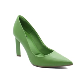 Scarpin Salto Baixo Lu Rezende Feminino Verde Folha