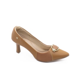 Scarpin Salto Baixo Softli Feminino Ambar