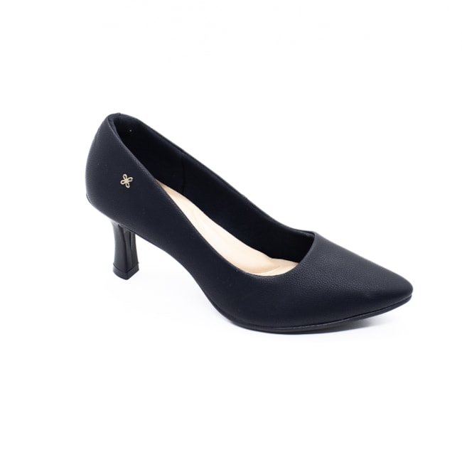Scarpin Salto Baixo Softli Feminino Preto