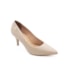 Scarpin Salto Baixo Vizzano Feminino Bege