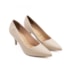Scarpin Salto Baixo Vizzano Feminino Bege