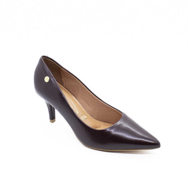 Scarpin Salto Baixo Vizzano Feminino Cacau