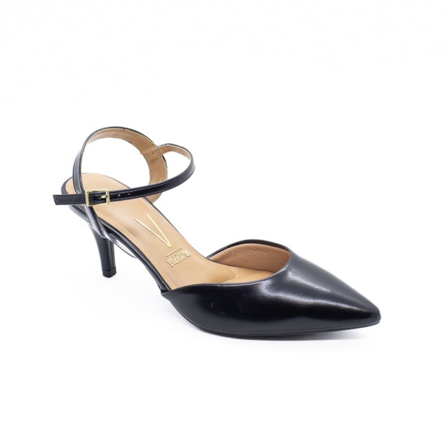 Scarpin Salto Baixo Vizzano Feminino Preto