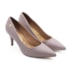 Scarpin Salto Baixo Vizzano Feminino Taupe