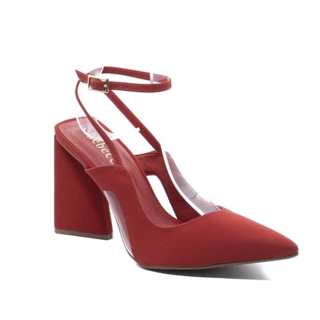 Scarpin Salto Alto Scarpin Com Laço Atras Scarpin Salto Grosso