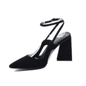 Scarpin Salto Grosso Bebece Feminino Preto