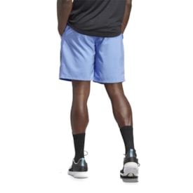 Short Adidas Tênis Club 3 Stripes Masculino Azul
