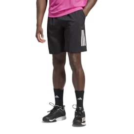 Short Adidas Tênis Club 3 Stripes Masculino Preto