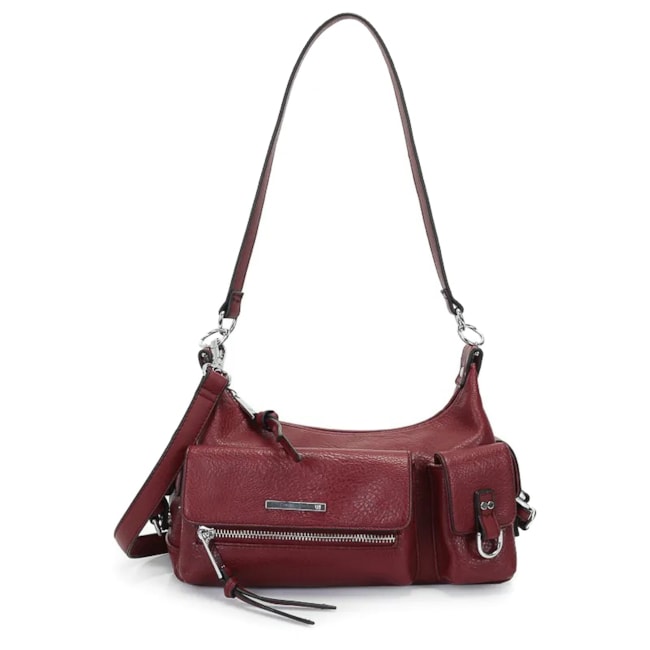 Shoulder Bag Media Wj Feminina Burgundy