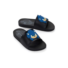 Slide Sonic Grendene Masculino Infantil Preto Slide Sonic Grendene Masculino Infantil Preto