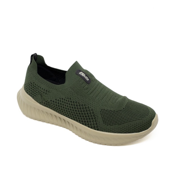 Slip On Esportivo Activitta Masculino Verde Militar