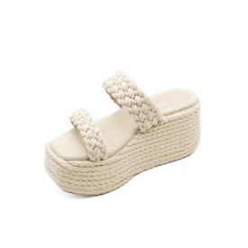 Tamanco Anabela Alta Lu Rezende Feminino Clean