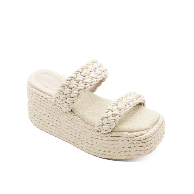 Tamanco Anabela Alta Lu Rezende Feminino Clean