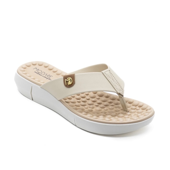 Tamanco Anabela Baixa Modare Feminino Creme