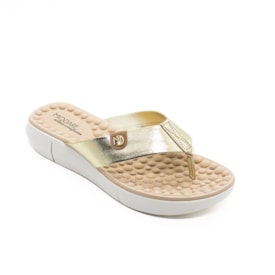 Tamanco Anabela Baixa Modare Feminino Dourado