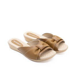 Tamanco Anabela Baixa Piccadilly Feminino Mascavo