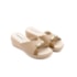 Tamanco Anabela Baixa Piccadilly Feminino Nude Claro