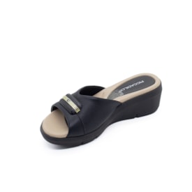 Tamanco Anabela Baixa Piccadilly Feminino Preto