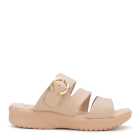 Tamanco Anabela Baixa Softli Feminina Sand