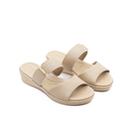 Tamanco Anabela Baixa Usaflex Feminino Blush