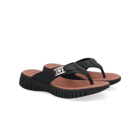 Tamanco Anabela Baixa Usaflex Feminino Preto