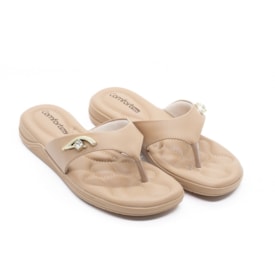 Tamanco Anabela Comfortflex Feminino Caqui