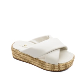 Tamanco Anabela Média Lu Rezende Feminino Porcelana