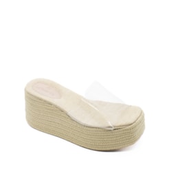 Tamanco Anabela Média Lu Rezende Feminino Transparente