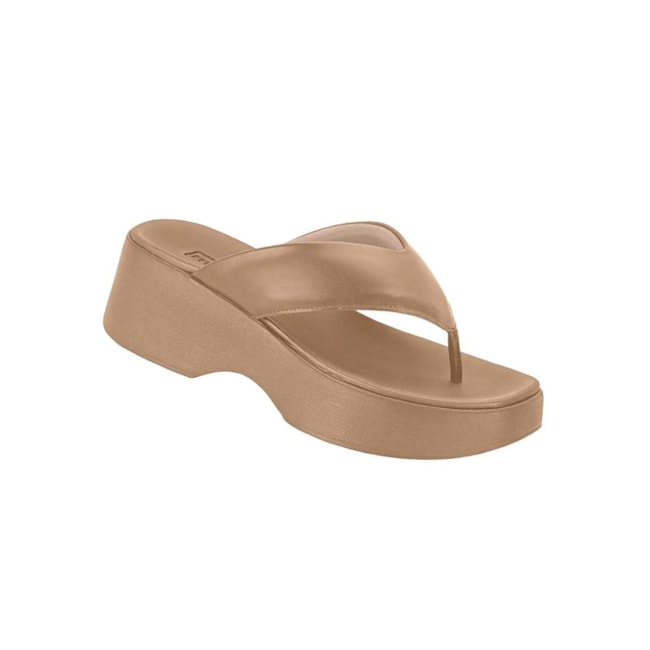 Tamanco Anabela Moleca Feminino Nude