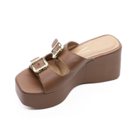 Tamanco Anabela Vizzano Feminino Mocca
