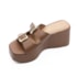 Tamanco Anabela Vizzano Feminino Mocca