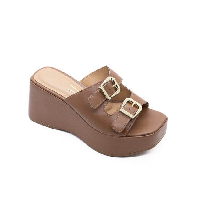 Tamanco Anabela Vizzano Feminino Mocca