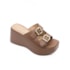 Tamanco Anabela Vizzano Feminino Mocca