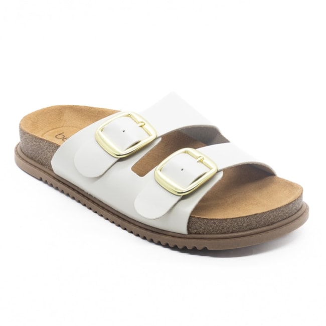 Tamanco Birken Tratorada Beira Rio Feminino Creme